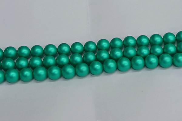 CSB1755 15.5 inches 14mm round matte shell pearl beads wholesale