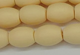 CSB2100 15.5 inches 10*14mm rice matte shell pearl beads