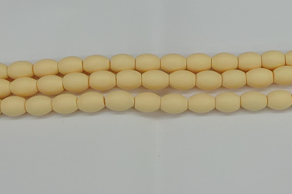CSB2100 15.5 inches 10*14mm rice matte shell pearl beads