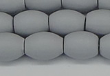 CSB2104 15.5 inches 10*14mm rice matte shell pearl beads