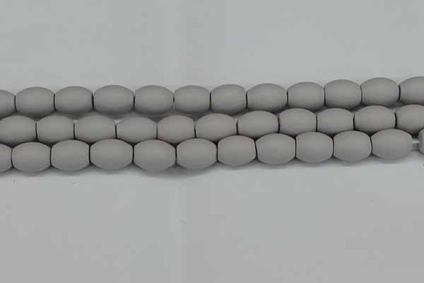 CSB2105 15.5 inches 10*14mm rice matte shell pearl beads