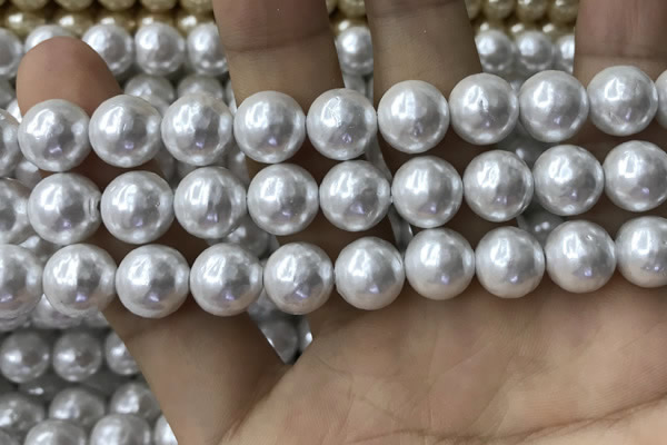 CSB2112 15.5 inches 12mm ball shell pearl beads wholesale