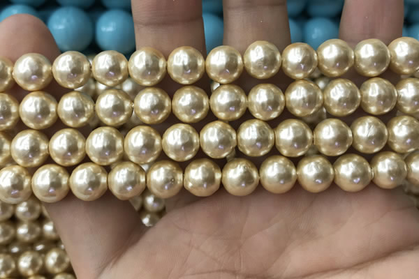 CSB2116 15.5 inches 8mm ball shell pearl beads wholesale