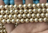 CSB2117 15.5 inches 10mm ball shell pearl beads wholesale