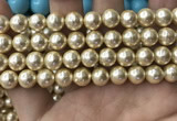 CSB2118 15.5 inches 12mm ball shell pearl beads wholesale