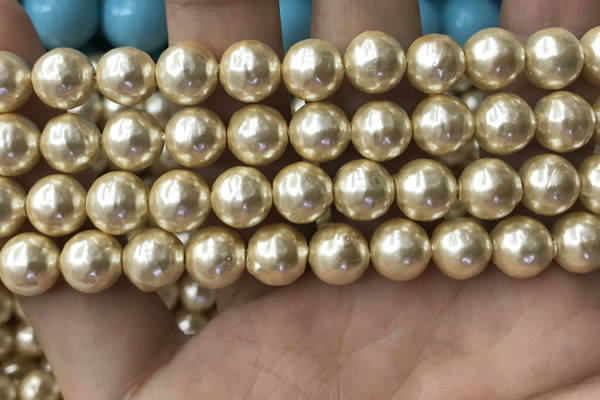 CSB2118 15.5 inches 12mm ball shell pearl beads wholesale