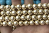 CSB2119 15.5 inches 14mm ball shell pearl beads wholesale