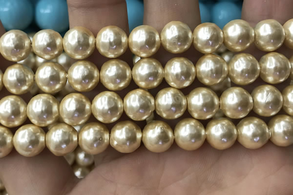 CSB2119 15.5 inches 14mm ball shell pearl beads wholesale