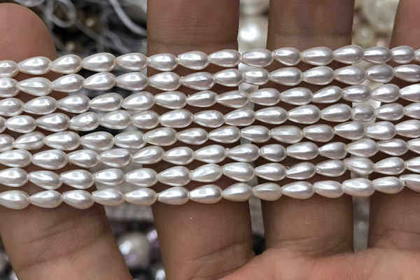 CSB2122 15.5 inches 3*6mm teardrop shell pearl beads wholesale