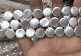 CSB2138 15.5 inches 14mm coin shell pearl beads wholesale