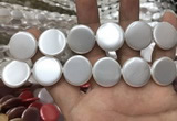 CSB2143 15.5 inches 25mm coin shell pearl beads wholesale