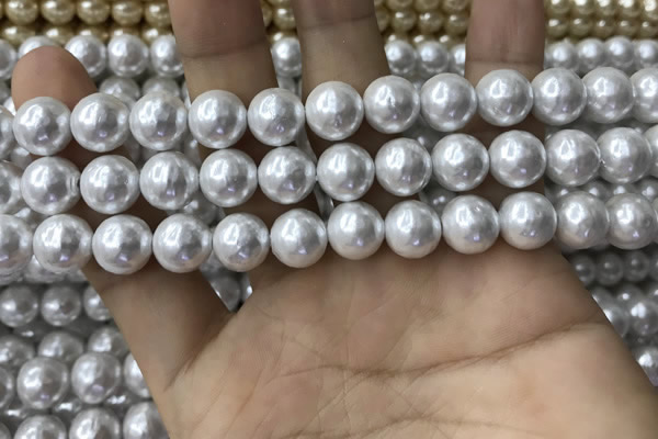 CSB2184 15.5 inches 6mm ball shell pearl beads wholesale