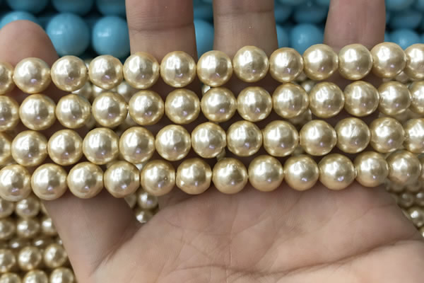 CSB2187 15.5 inches 6mm ball shell pearl beads wholesale