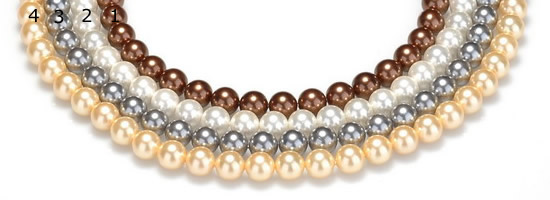 CSB22 16 inches 8mm round shell pearl beads Wholesale