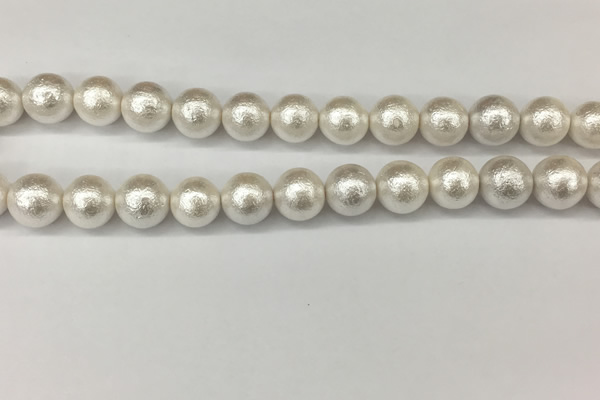 CSB2204 15.5 inches 12mm round wrinkled shell pearl beads wholesale