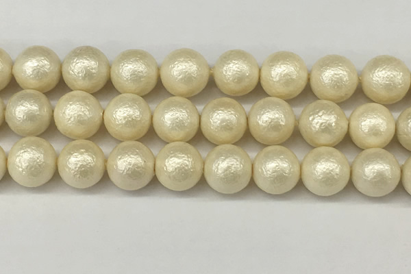 CSB2216 15.5 inches 16mm round wrinkled shell pearl beads wholesale
