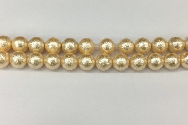 CSB2224 15.5 inches 12mm round wrinkled shell pearl beads wholesale