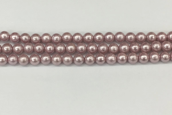 CSB2241 15.5 inches 6mm round wrinkled shell pearl beads wholesale