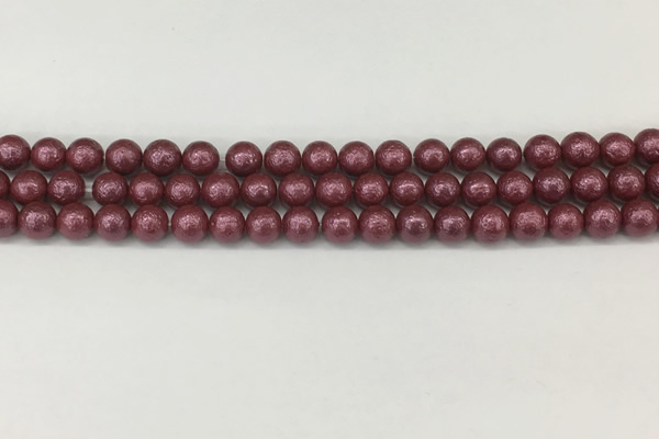 CSB2260 15.5 inches 4mm round wrinkled shell pearl beads wholesale