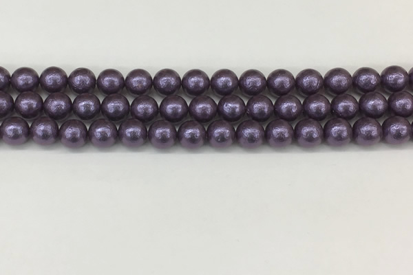 CSB2271 15.5 inches 6mm round wrinkled shell pearl beads wholesale