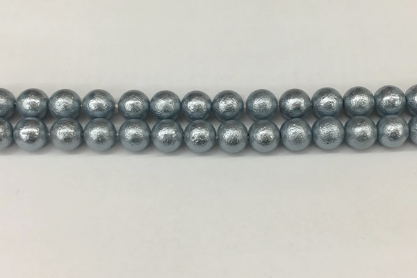 CSB2282 15.5 inches 8mm round wrinkled shell pearl beads wholesale