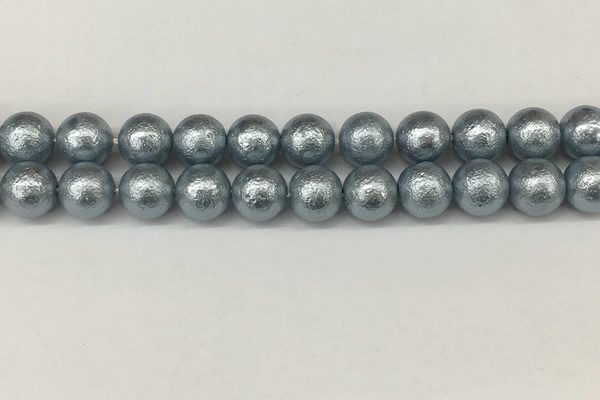CSB2284 15.5 inches 12mm round wrinkled shell pearl beads wholesale