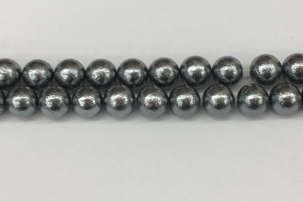 CSB2296 15.5 inches 16mm round wrinkled shell pearl beads wholesale