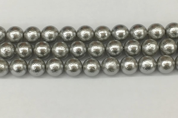 CSB2306 15.5 inches 16mm round wrinkled shell pearl beads wholesale