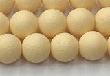 CSB2381 15.5 inches 6mm round matte wrinkled shell pearl beads