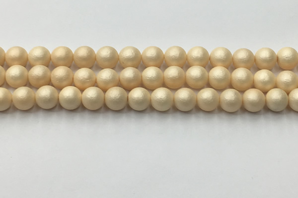 CSB2391 15.5 inches 6mm round matte wrinkled shell pearl beads