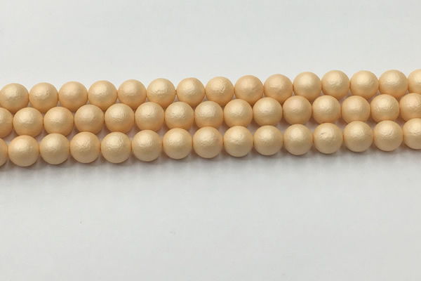 CSB2401 15.5 inches 6mm round matte wrinkled shell pearl beads