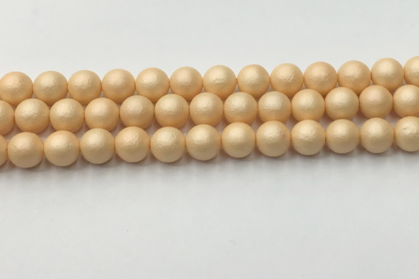 CSB2402 15.5 inches 8mm round matte wrinkled shell pearl beads