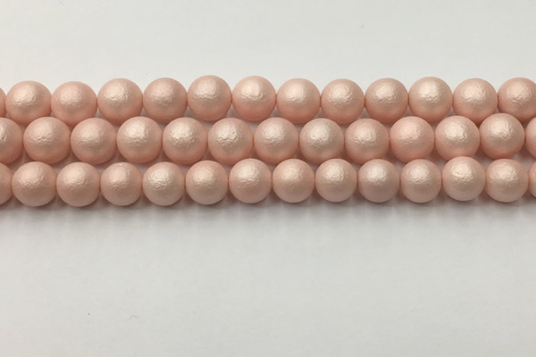 CSB2413 15.5 inches 10mm round matte wrinkled shell pearl beads