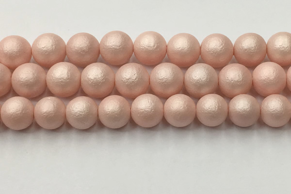 CSB2416 15.5 inches 16mm round matte wrinkled shell pearl beads