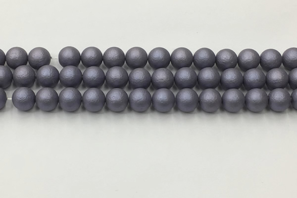 CSB2482 15.5 inches 8mm round matte wrinkled shell pearl beads