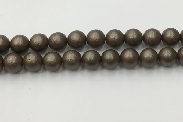 CSB2516 15.5 inches 16mm round matte wrinkled shell pearl beads