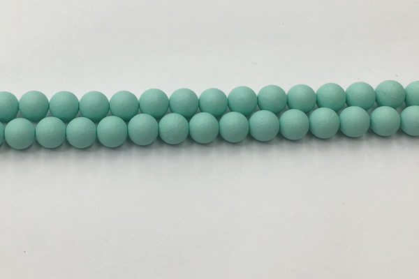 CSB2552 15.5 inches 8mm round matte wrinkled shell pearl beads