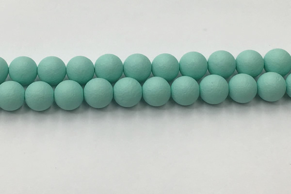 CSB2555 15.5 inches 14mm round matte wrinkled shell pearl beads