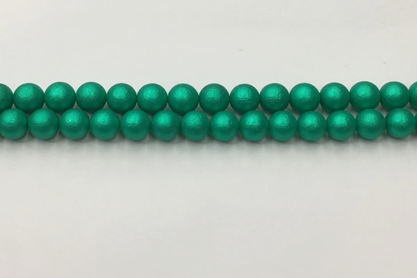 CSB2562 15.5 inches 8mm round matte wrinkled shell pearl beads