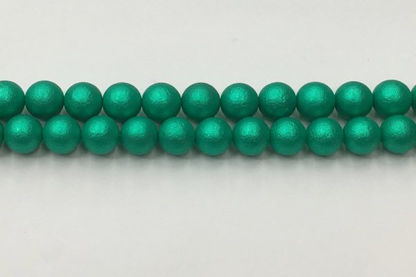 CSB2564 15.5 inches 12mm round matte wrinkled shell pearl beads