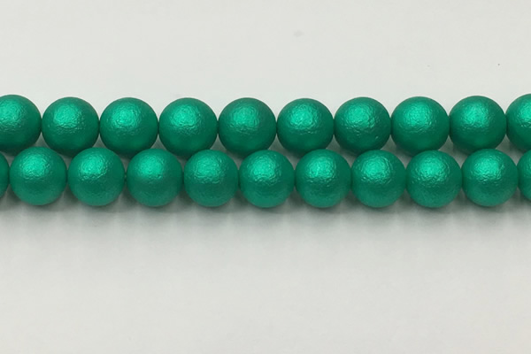 CSB2566 15.5 inches 16mm round matte wrinkled shell pearl beads