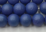 CSB2572 15.5 inches 8mm round matte wrinkled shell pearl beads