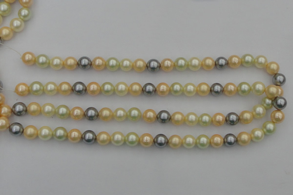 CSB333 15.5 inches 10mm round mixed color shell pearl beads