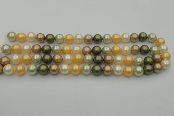 CSB360 15.5 inches 12mm round mixed color shell pearl beads