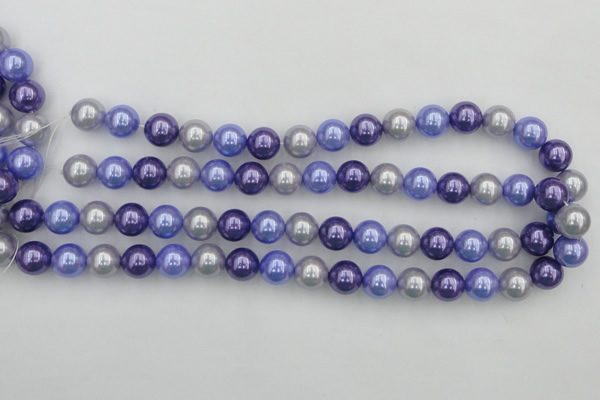 CSB369 15.5 inches 12mm round mixed color shell pearl beads