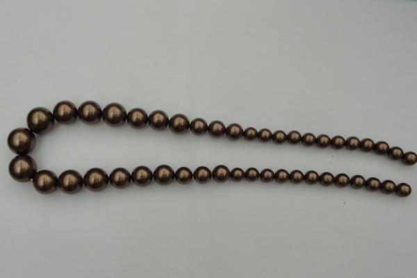 CSB402 15.5 inches 8mm - 16mm round shell pearl beads
