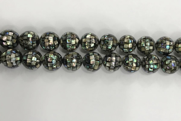 CSB4043 15.5 inches 16mm ball abalone shell beads wholesale