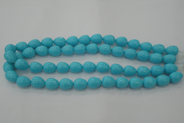 CSB555 15.5 inches 12*15mm whorl teardrop shell pearl beads