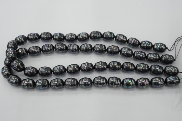 CSB586 15.5 inches 13*16mm whorl oval shell pearl beads