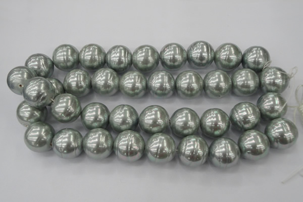 CSB661 15.5 inches 22mm whorl round shell pearl beads